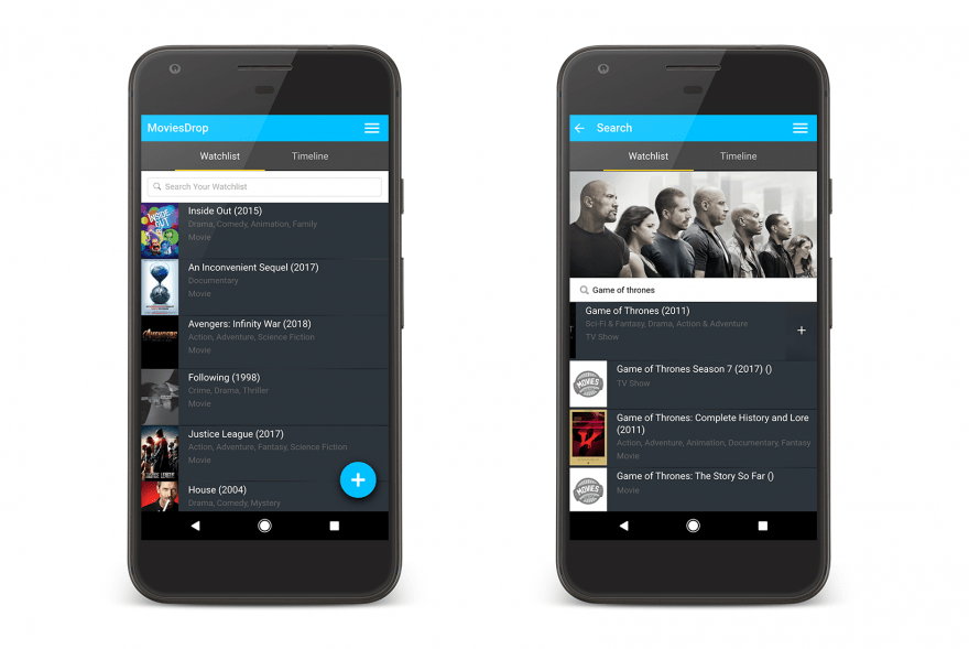 MoviesDrop Android App (Watchlist)