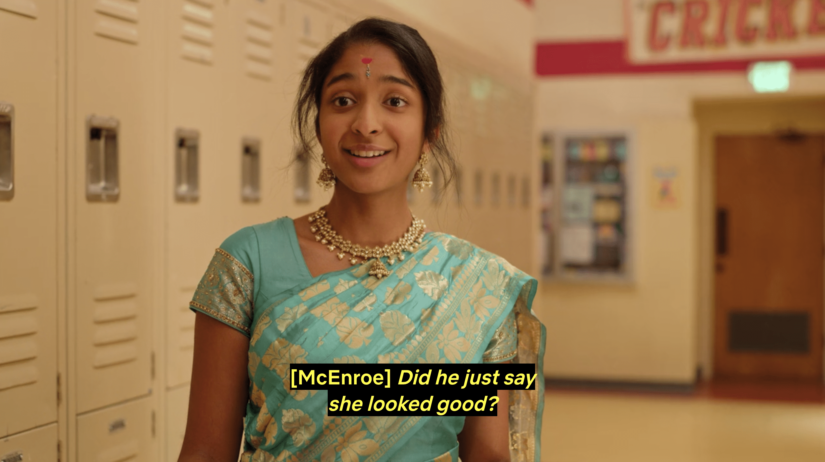 Paxton Compliments Devi On Her Half Saree Never Have I Ever Netflix