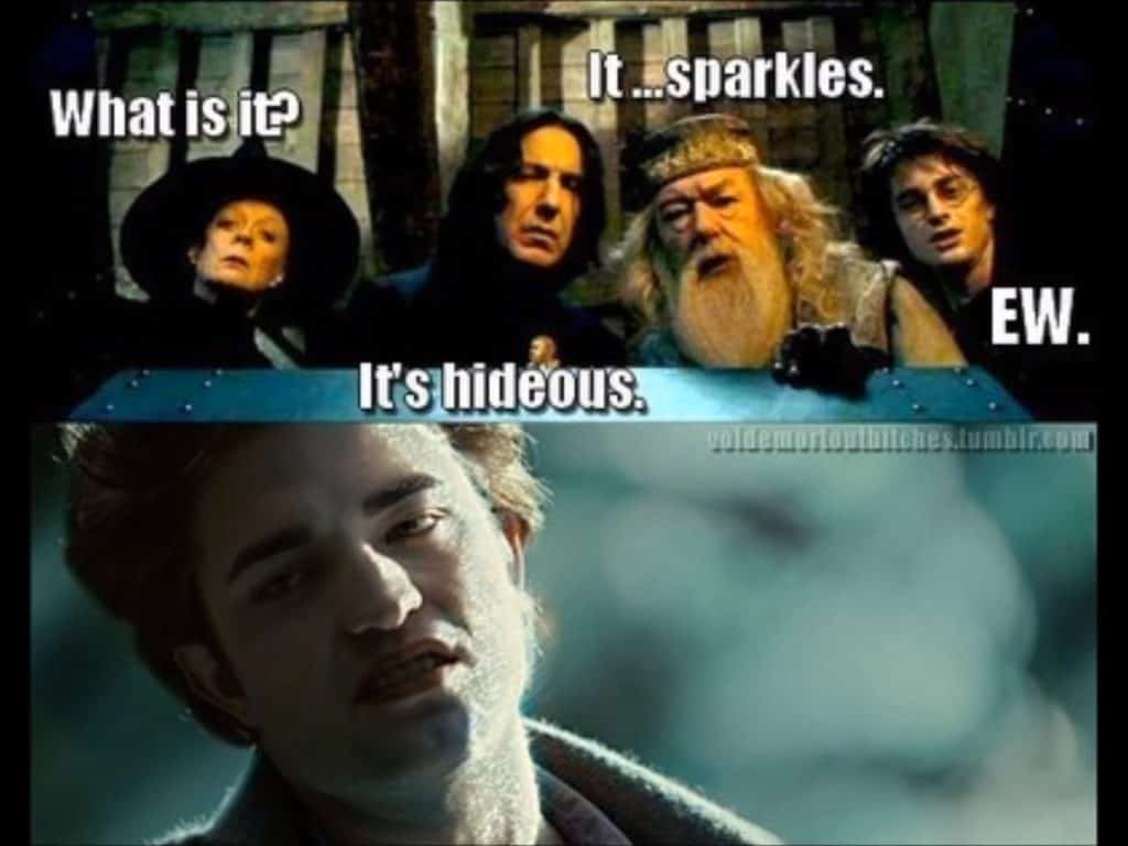 Twilight Harry Potter Hideous Meme Robert Pattinson
